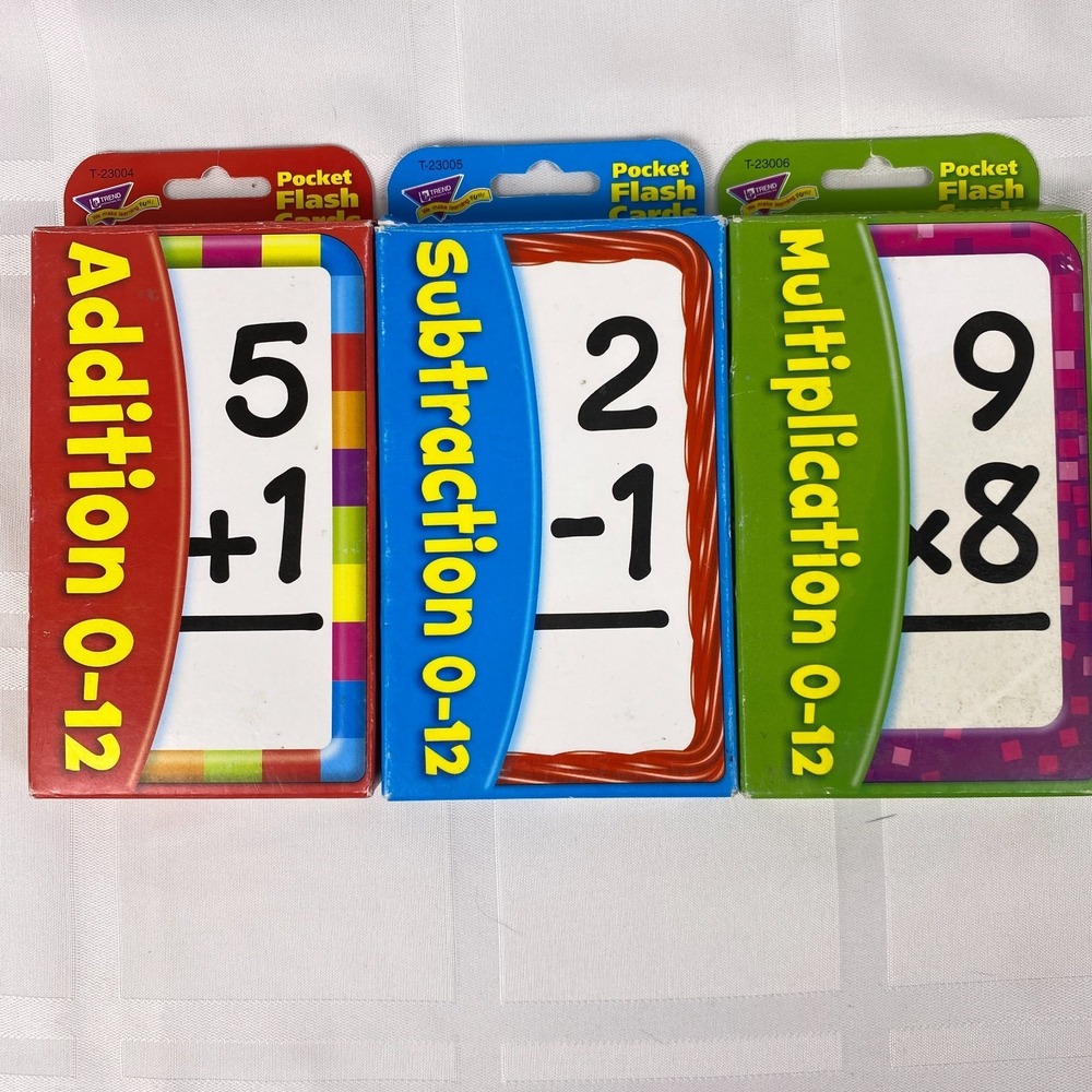 Trend Flash Cards (addition/subtraction/multiplication) - Lot of 3